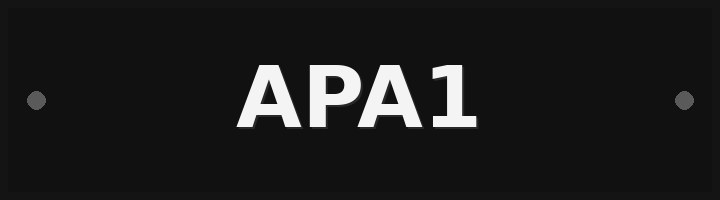 Photo of plate APA1